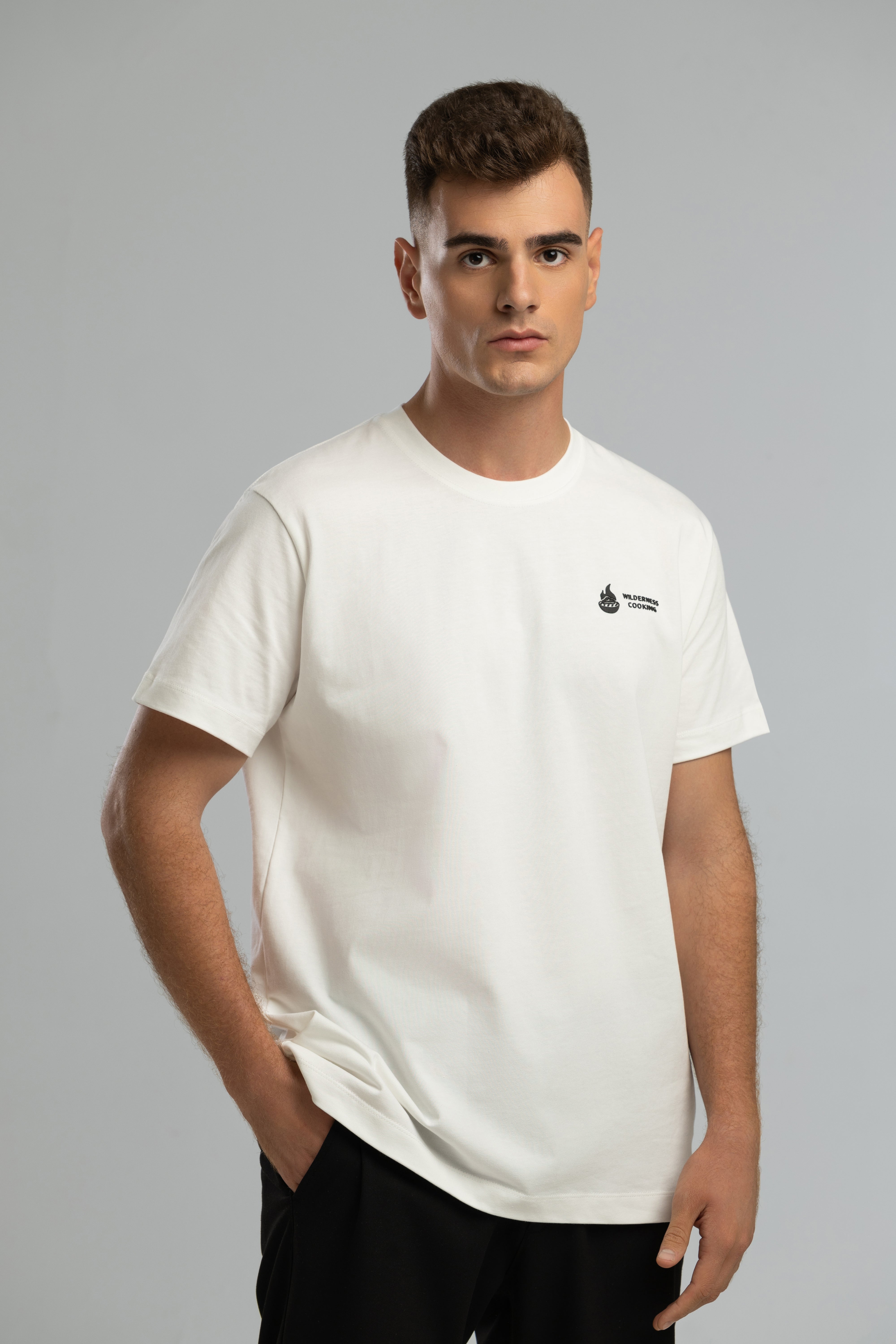 EU Monochrome Wilderness Cooking Logo Ecru T-Shirt