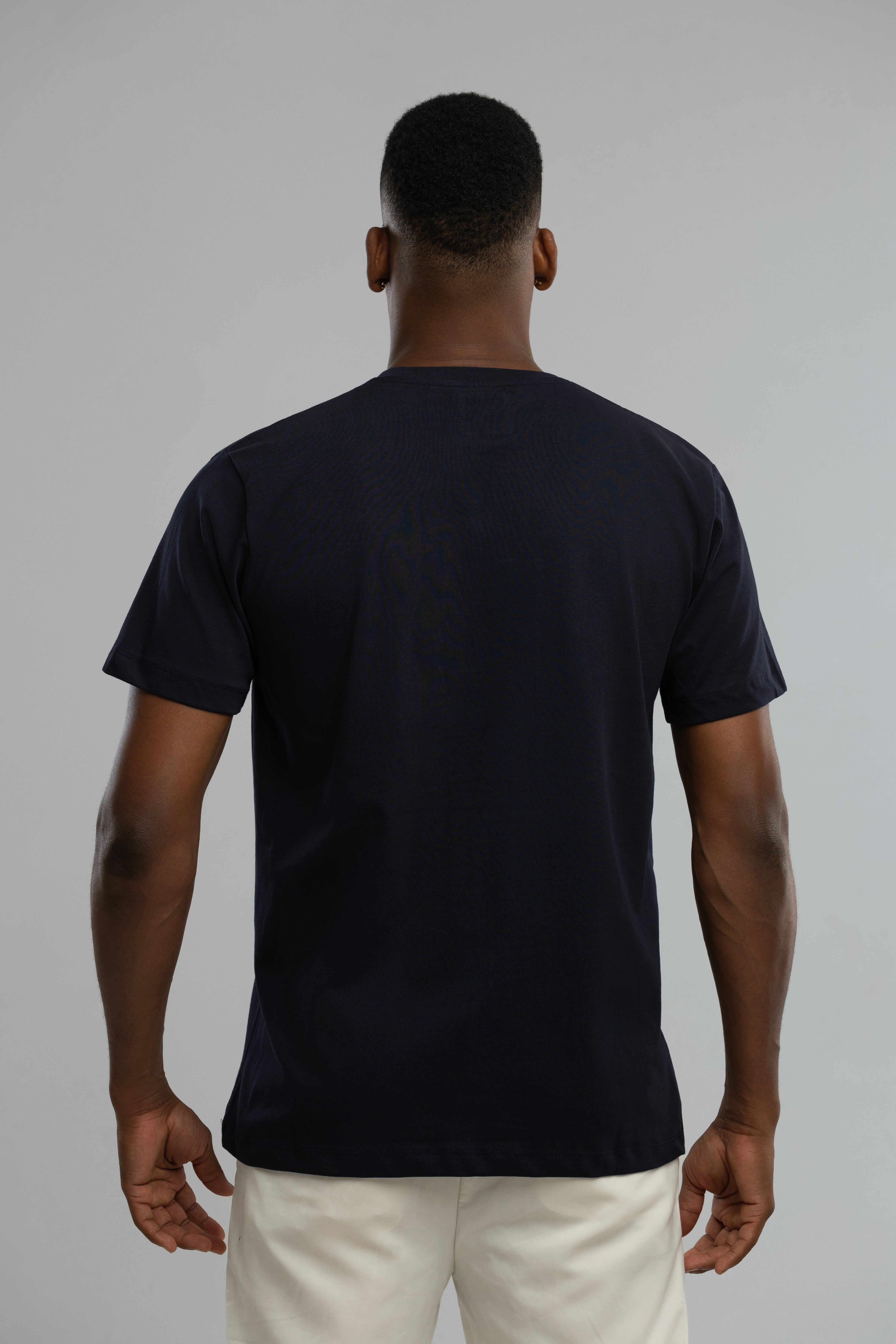 Patch Duo-Colors Logo Wilderness Cooking Marineblaues T-Shirt