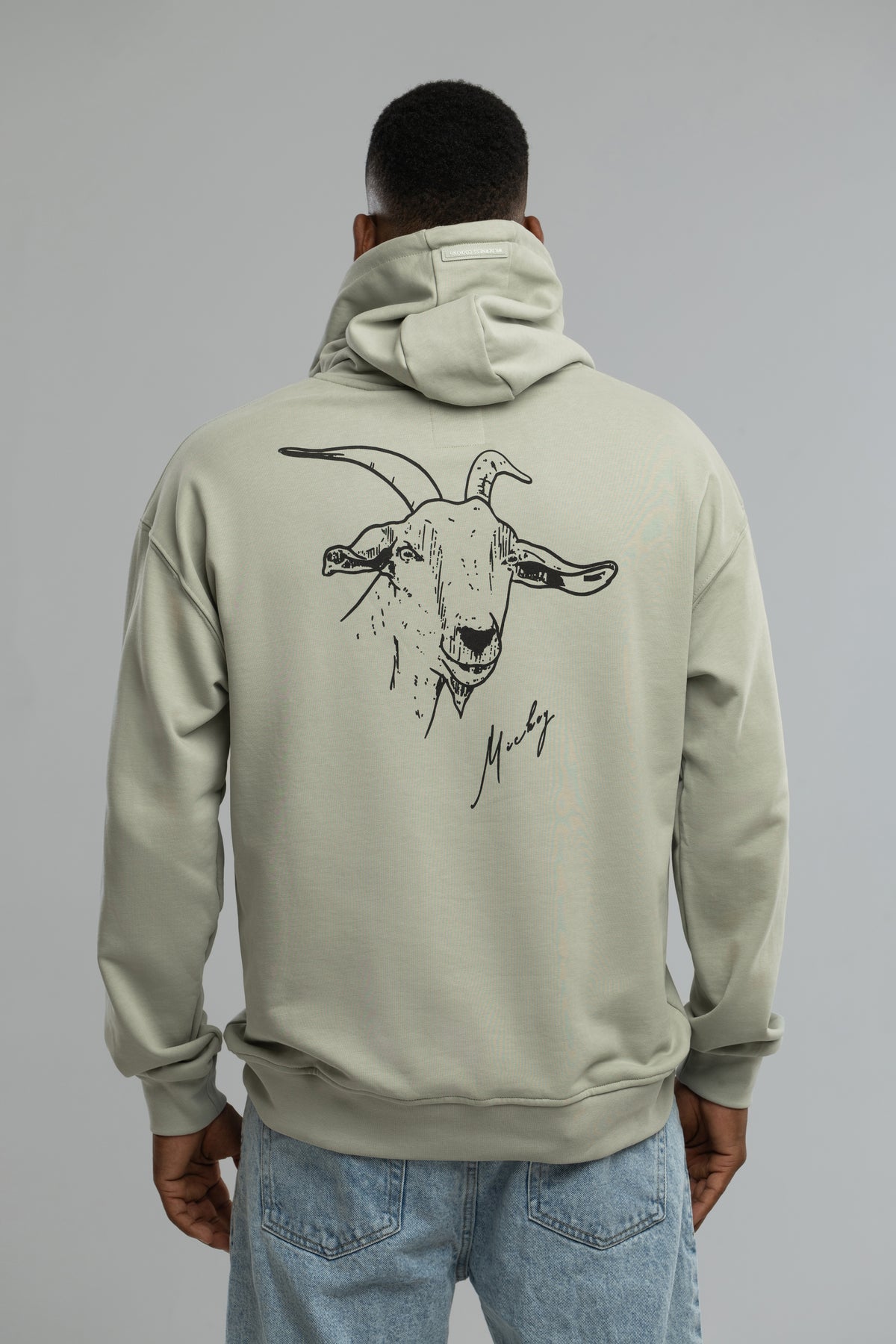 Pure Cotton Grey Hoodie Inspired by Mickey the Goat (Hoodie Gray Micke ...