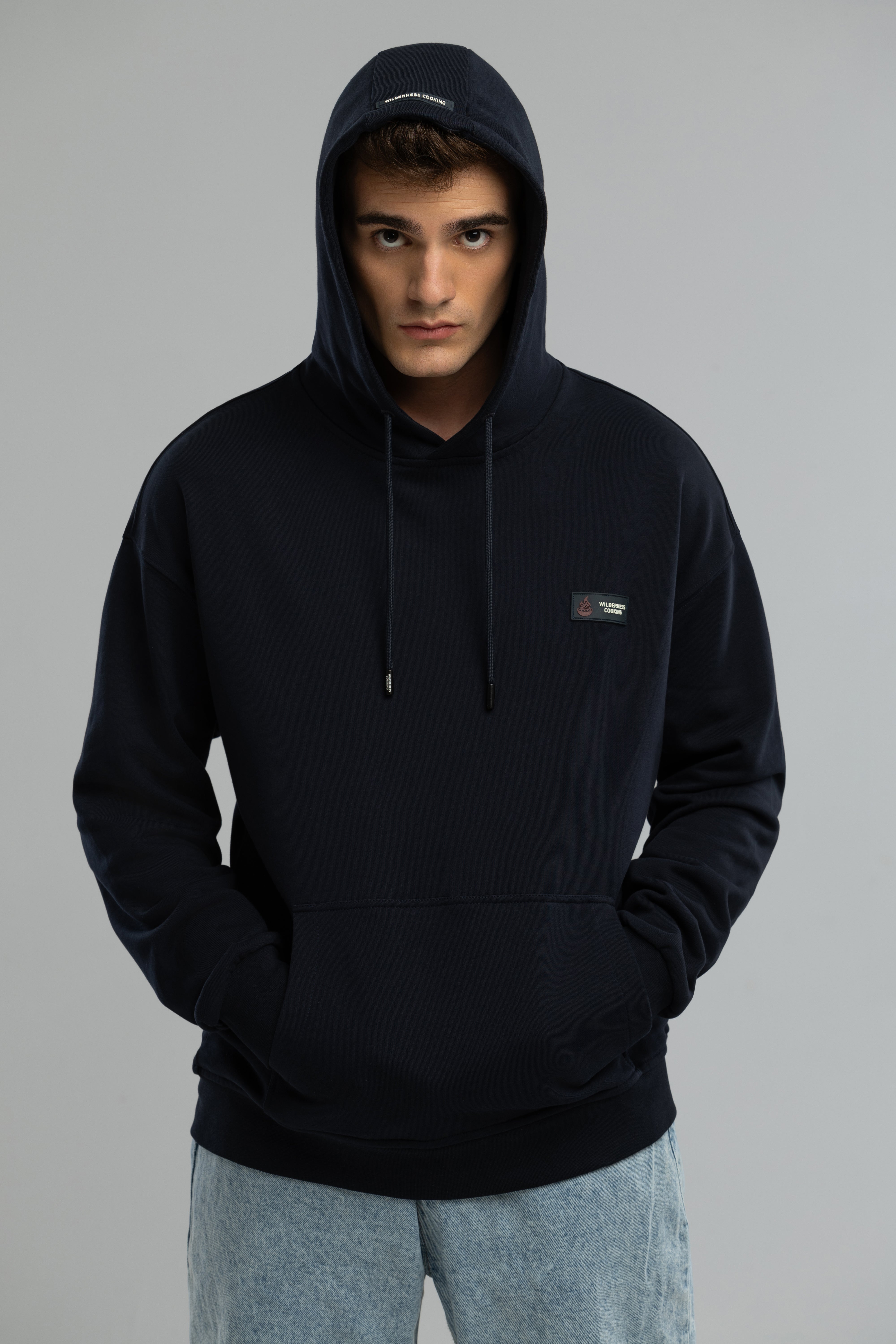 Pure Cotton Navy Hoodie Inspired by Mickey the Goat (Navy Blue Mickey Side Logo)
