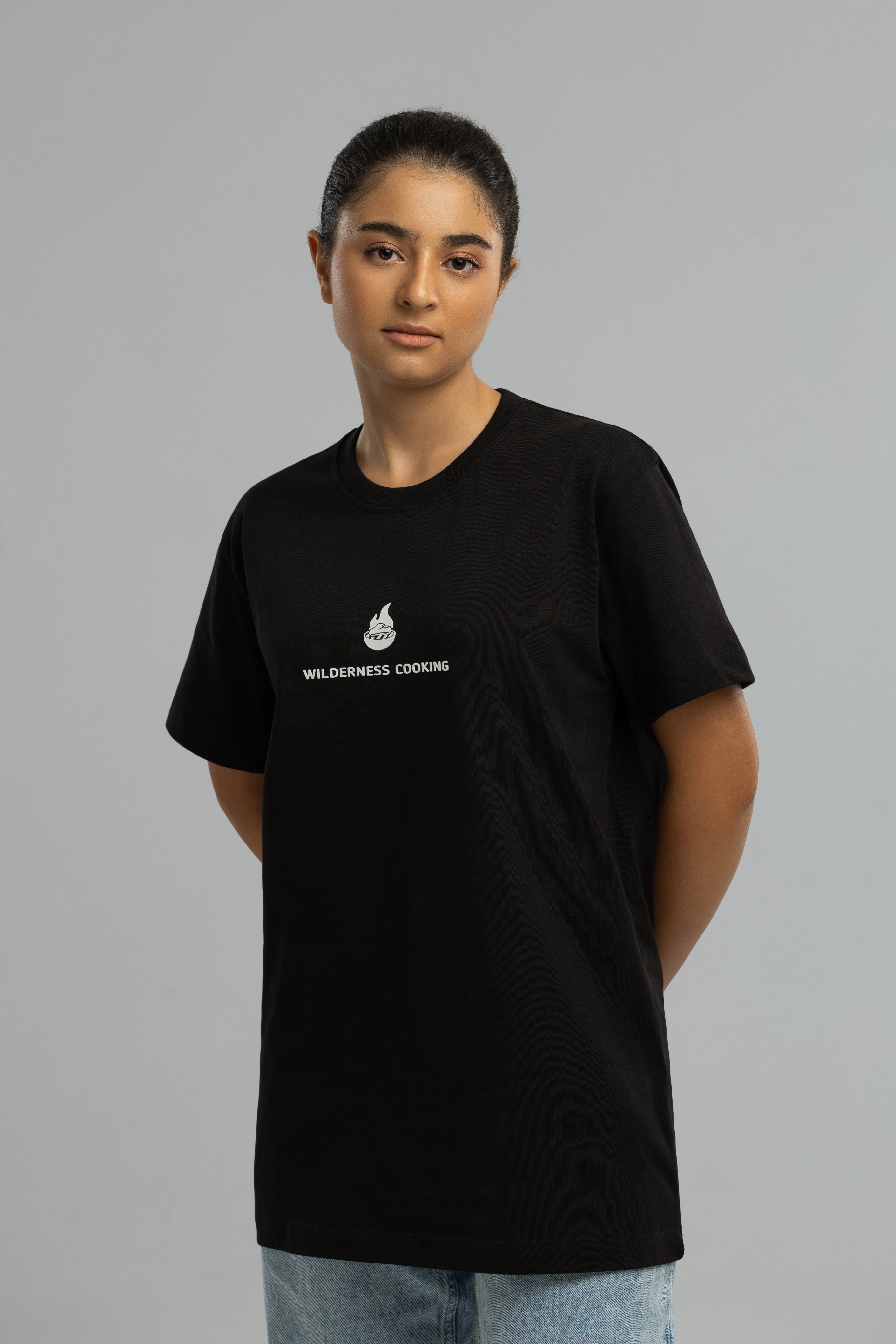 Wilderness Cooking Black T-Shirt Inspired by Mickey the Goat