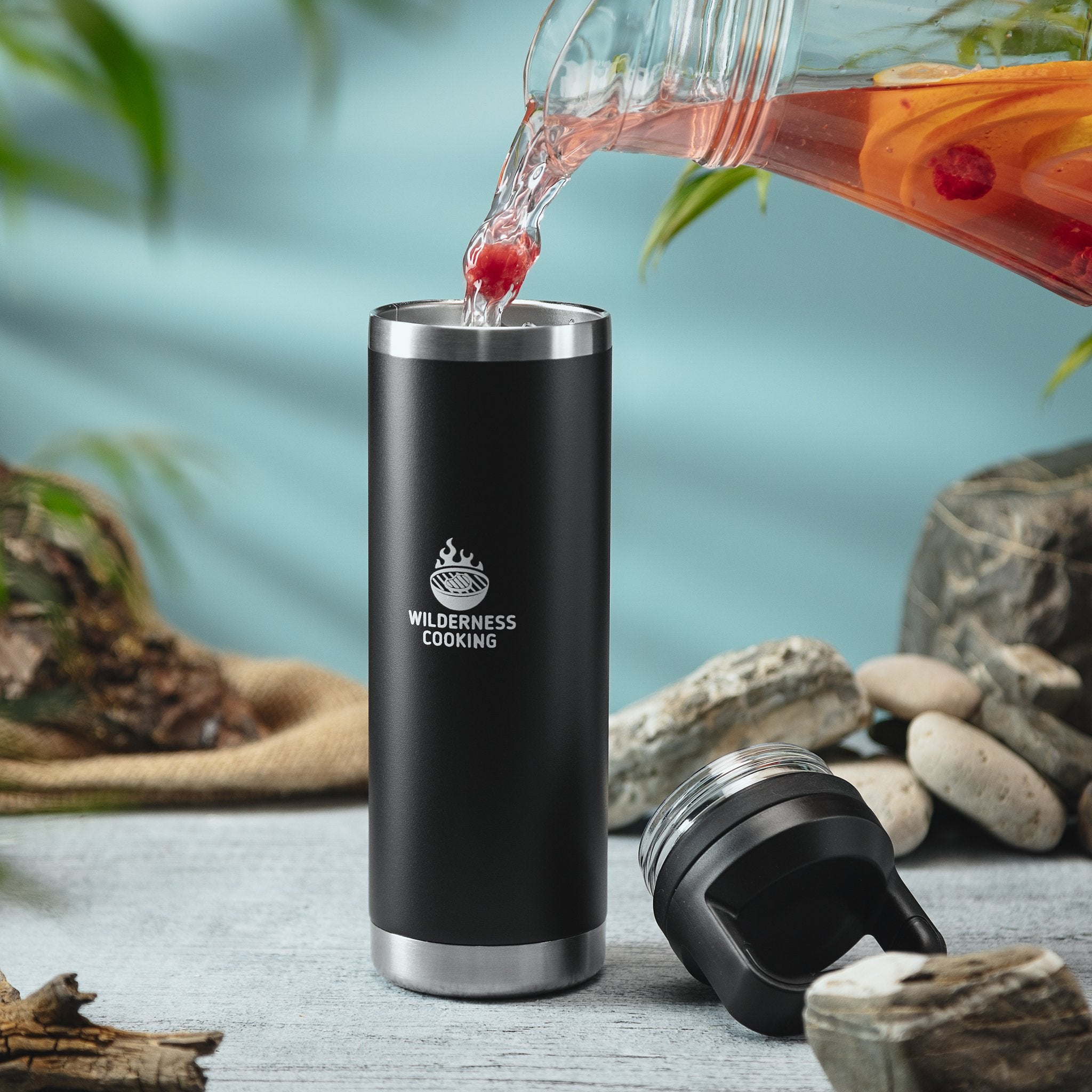 Hot&Cold Carry Lid Black Tumbler | 18 OZ