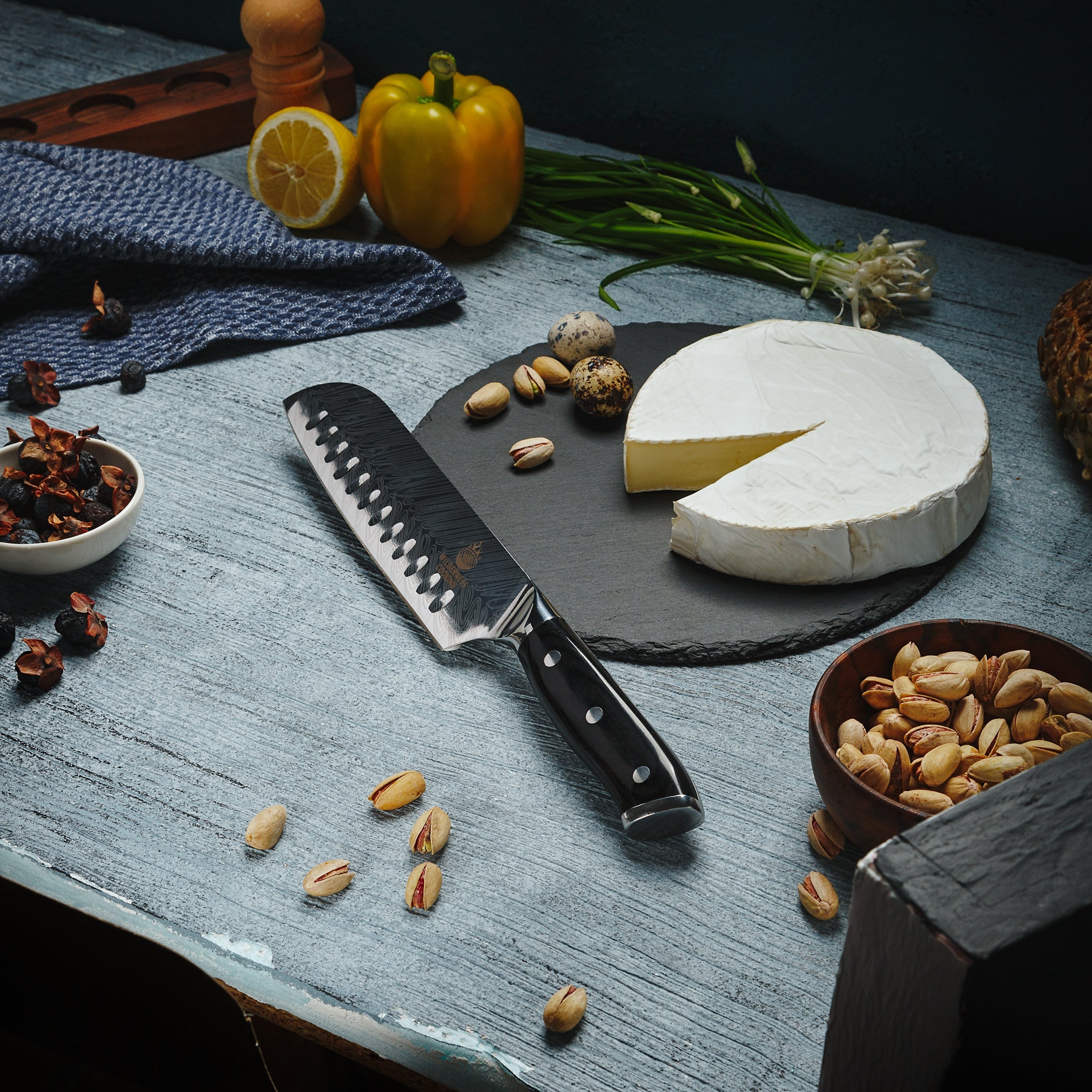 Damaskus Santoku Knife EU