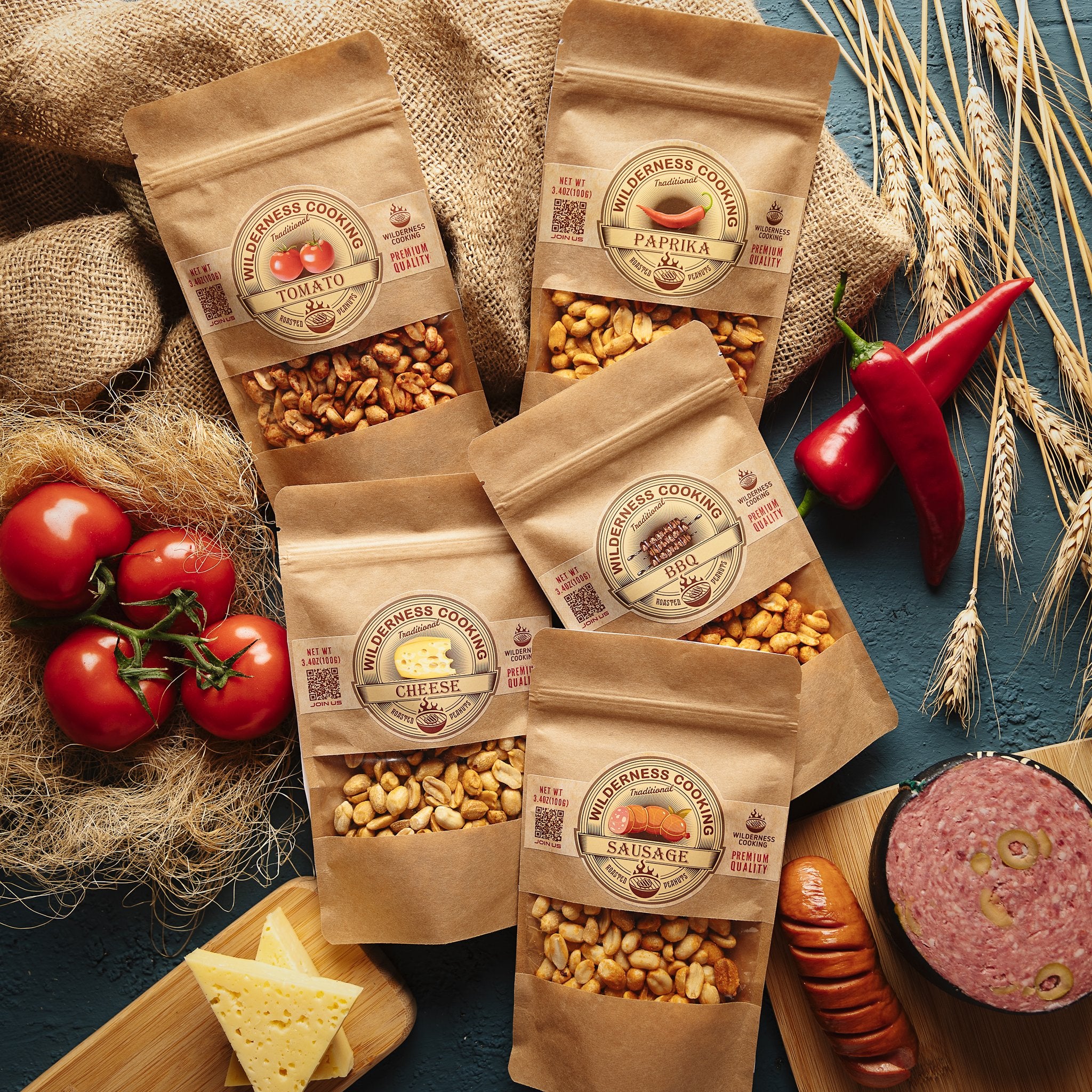 Wilderness Cooking Peanut set - 5 flavors