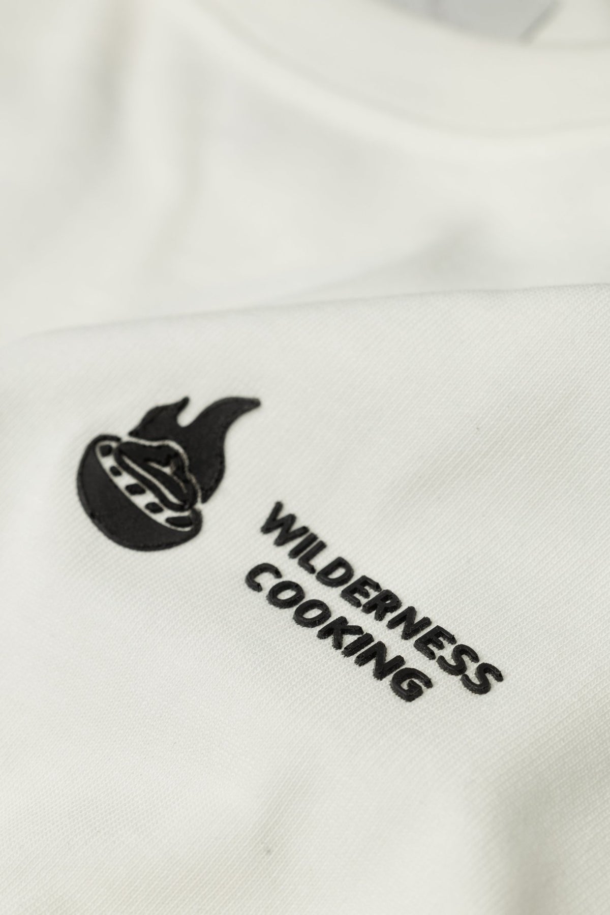 EU Monochrome Wilderness Cooking Logo Ecru T-Shirt - Home&Wild