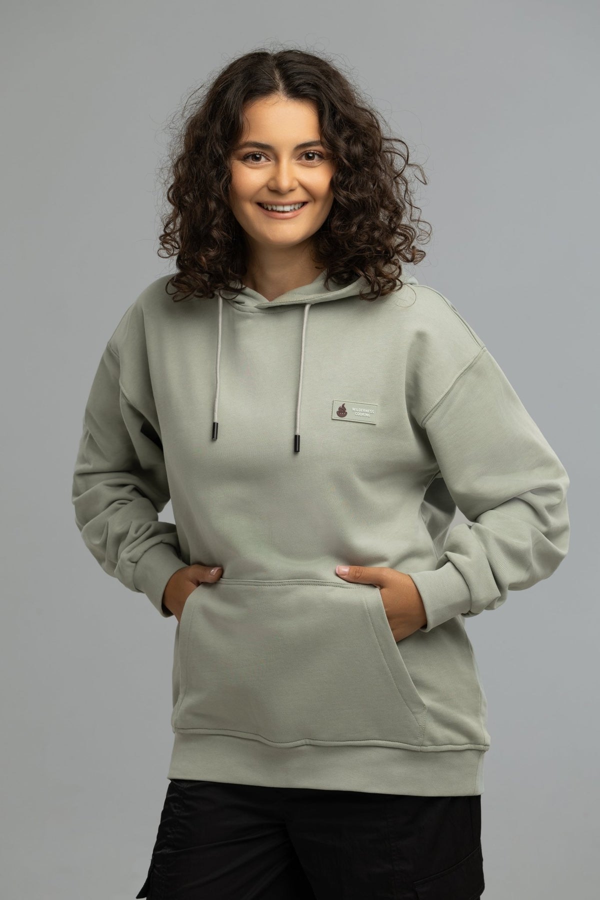EU Pure Cotton Grey Hoodie Inspired by Mickey the Goat (Hoodie Gray Mickey Side Logo) - Home&Wild