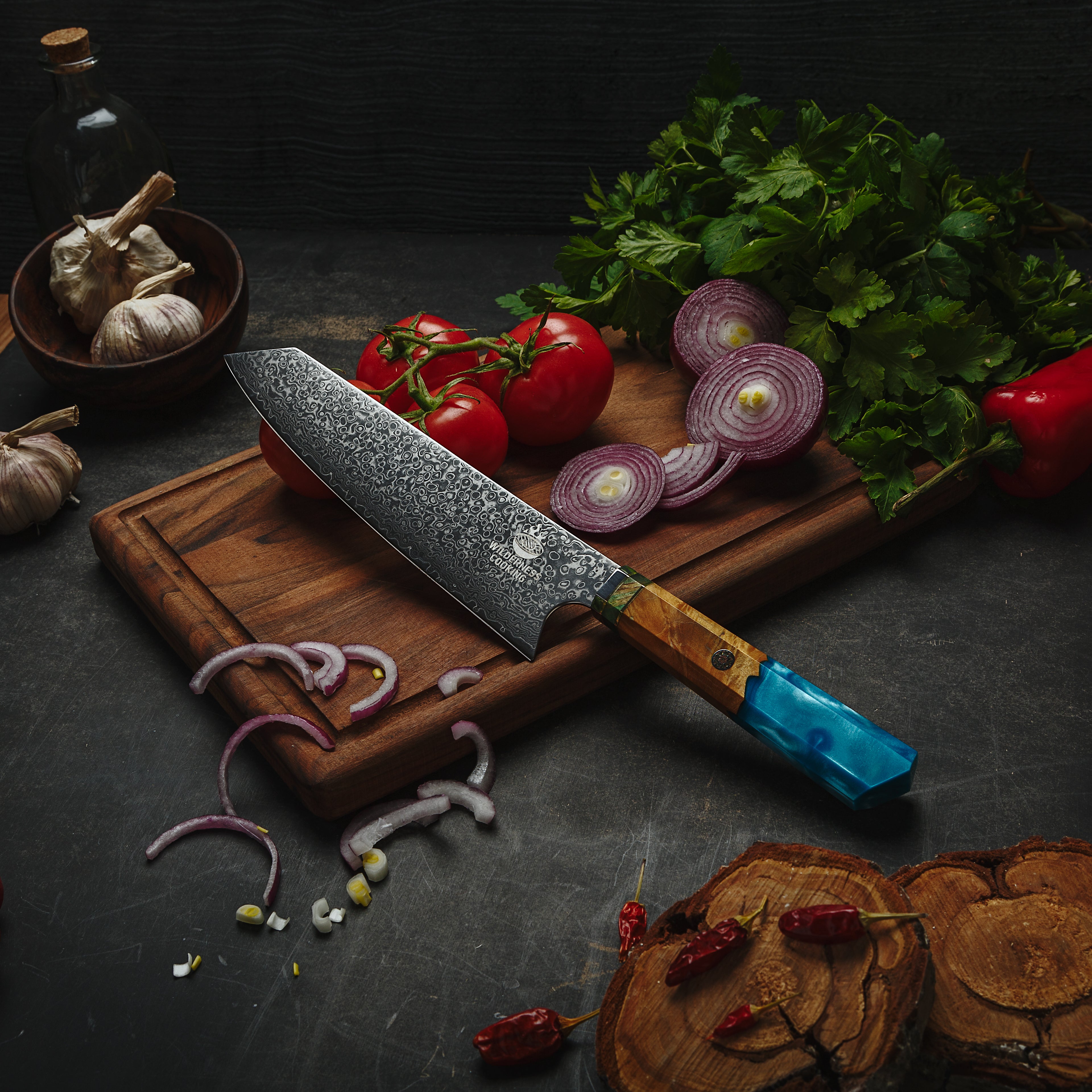 Premium Damascus Kiritsuke Head Chef Knife