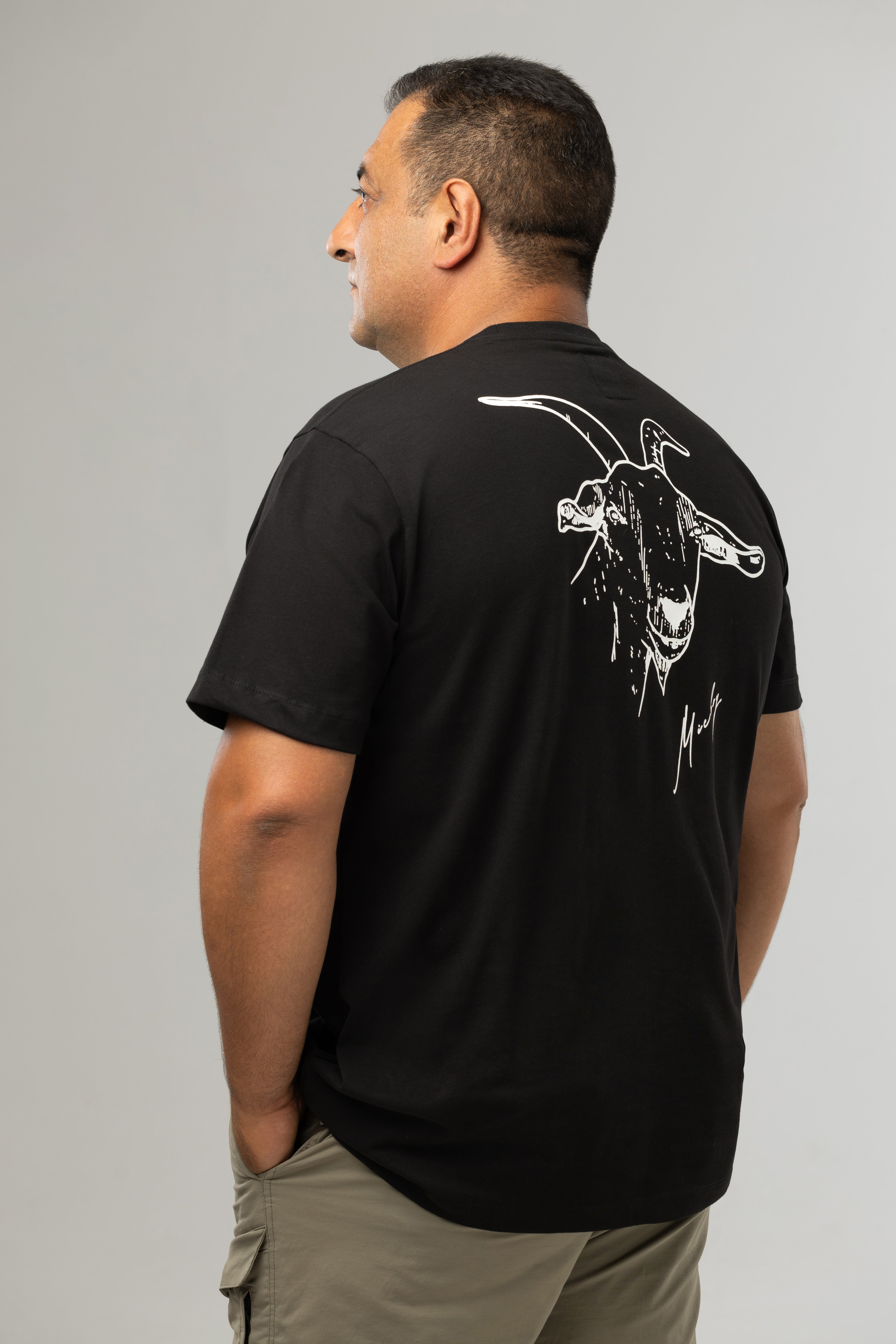 Wilderness Cooking Black T-Shirt Inspired by Mickey the Goat