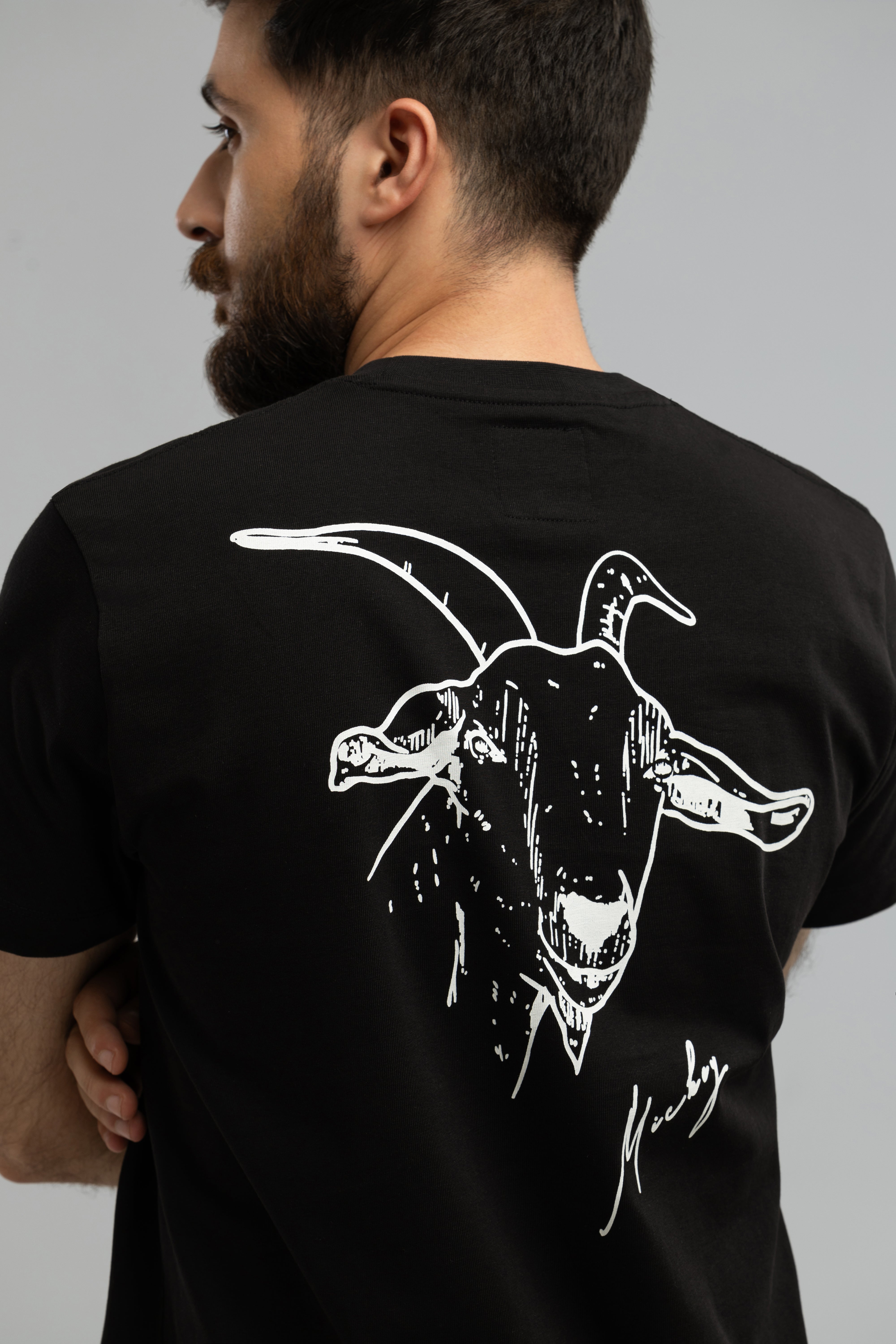 Wilderness Cooking Black T-Shirt Inspired by Mickey the Goat