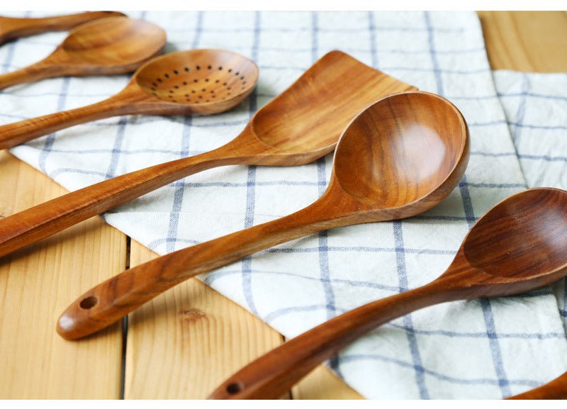 Acacia wood cooking utensil set (6pc) EU - Home&Wild