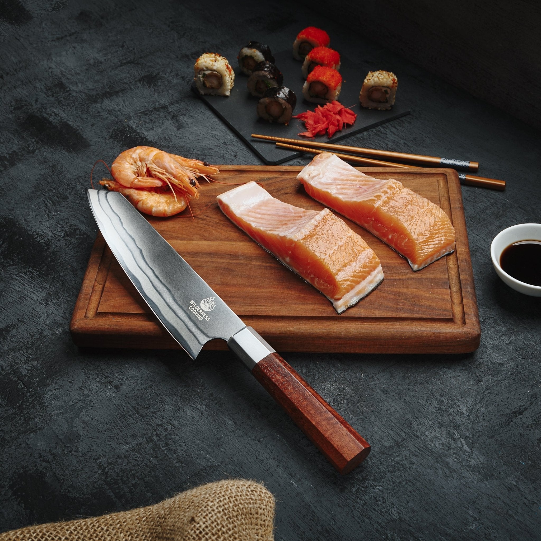 Classic Premium Damascus Kiritsuke Knife - Home&Wild