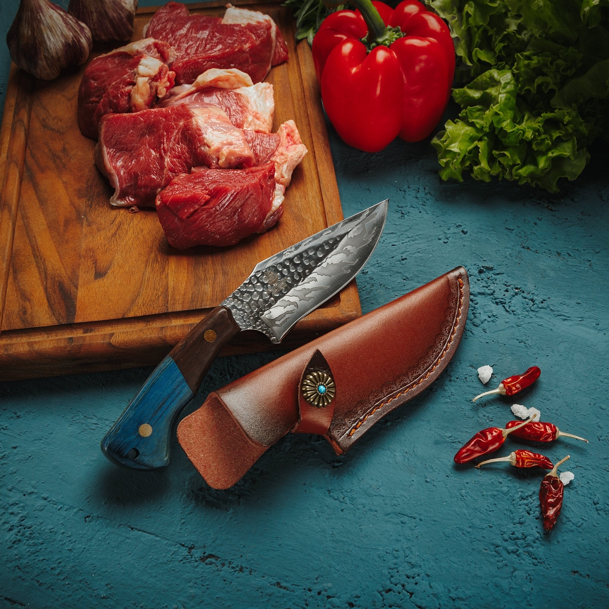 Damascus Pocket Knife - Home&Wild