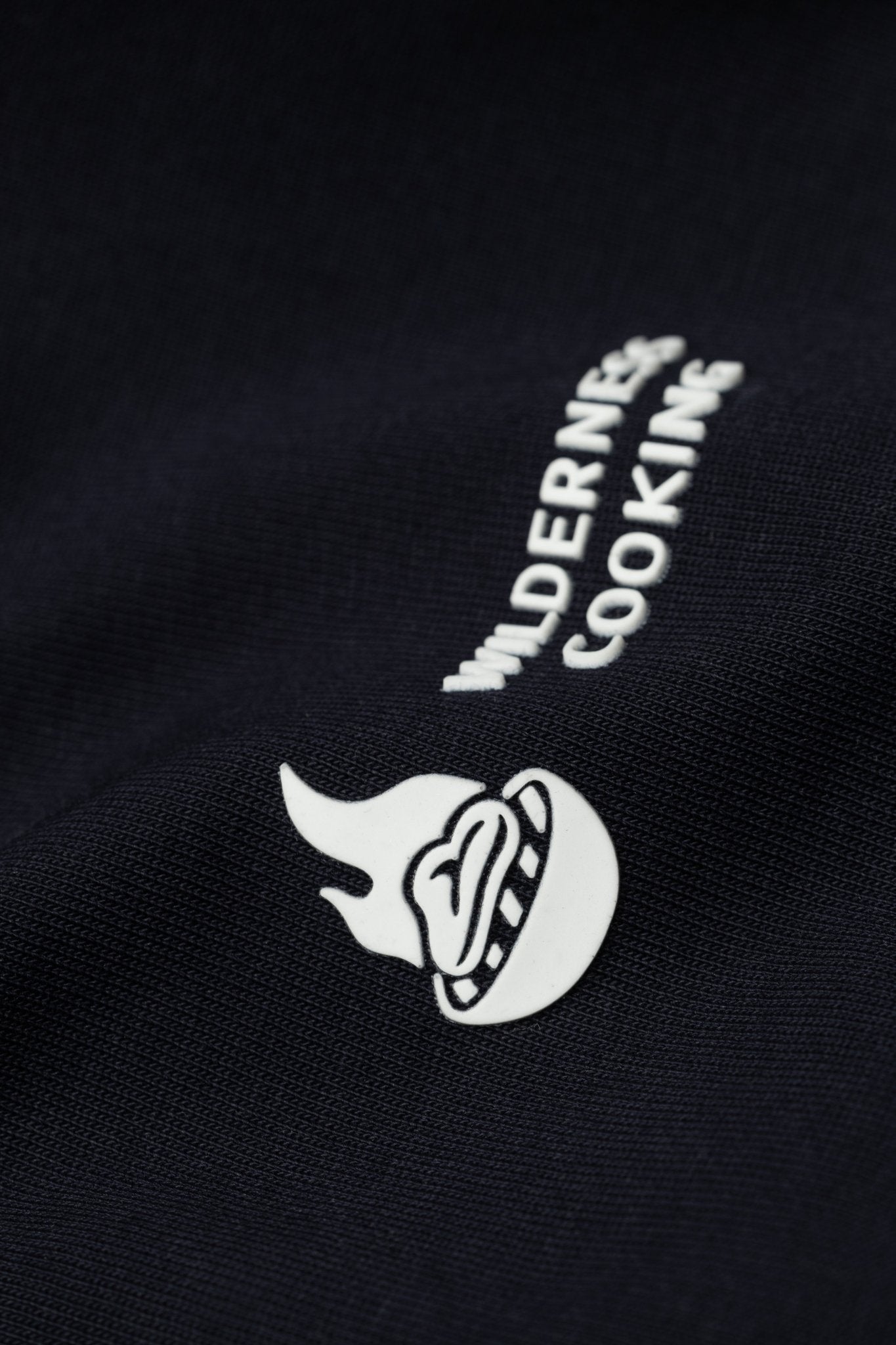 EU Mickey the Goat Inspired Navy Blue T-Shirt with Side Wilderness Cooking Logo - Home&Wild