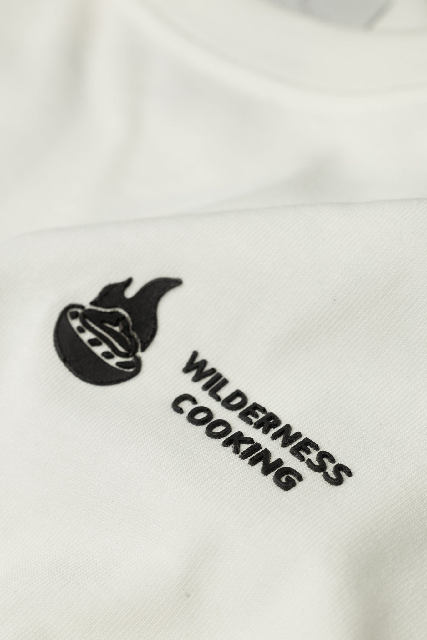 EU Monochrome Wilderness Cooking Logo Ecru T-Shirt - Home&Wild