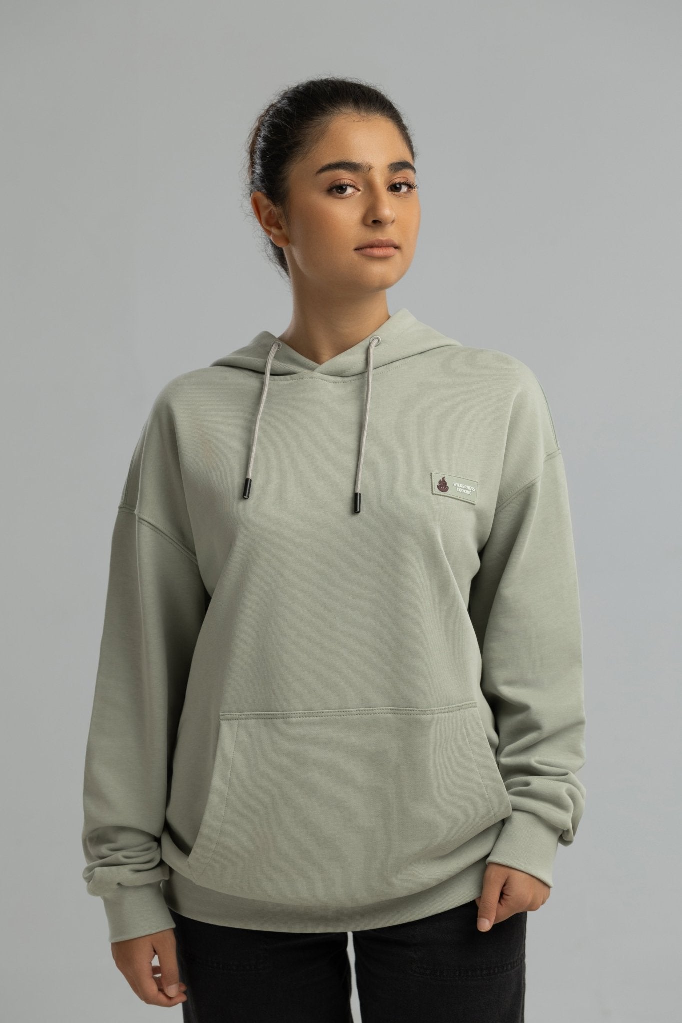 EU Pure Cotton Grey Hoodie Inspired by Mickey the Goat (Hoodie Gray Mickey Side Logo) - Home&Wild