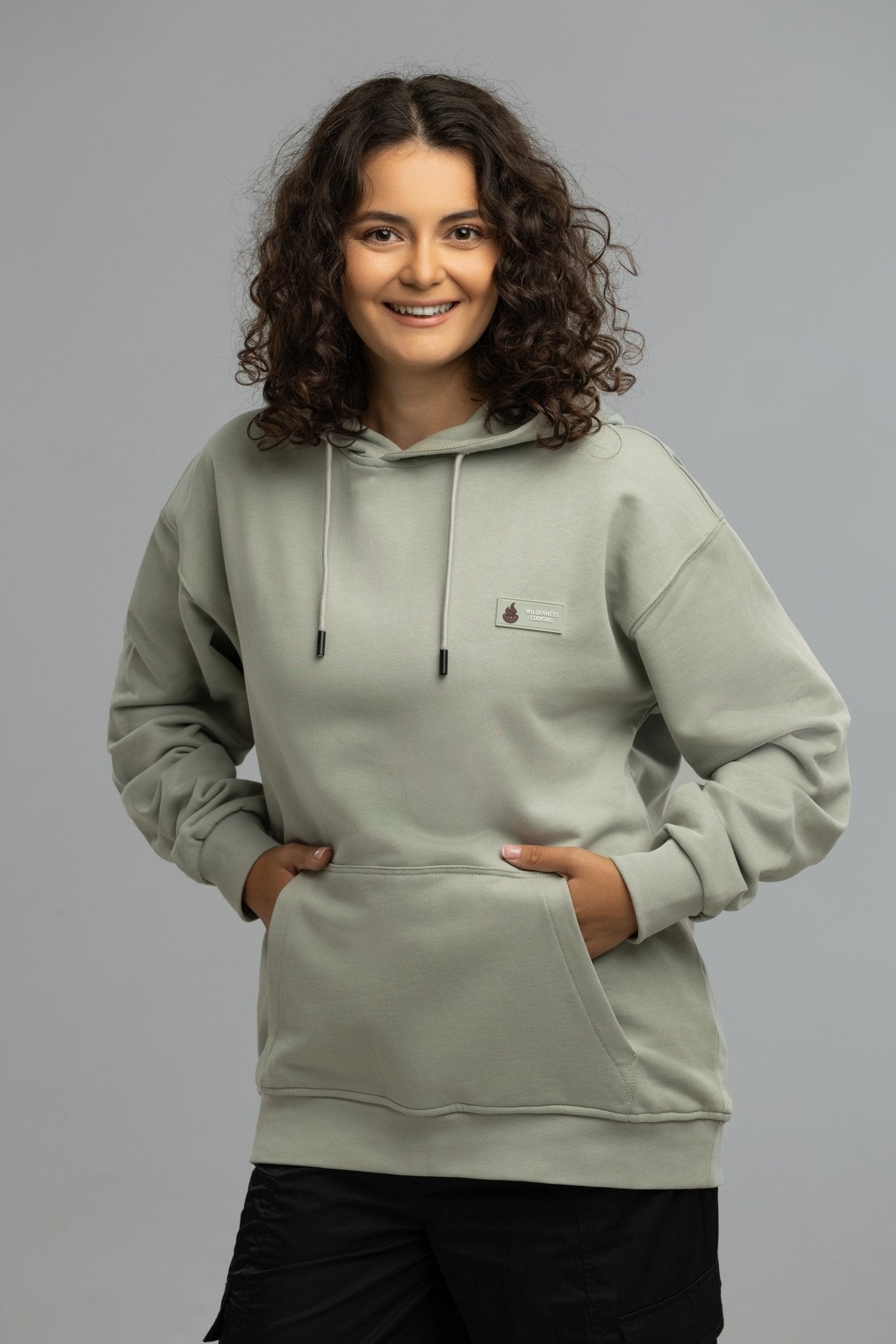 EU Pure Cotton Grey Hoodie Inspired by Mickey the Goat (Hoodie Gray Mickey Side Logo) - Home&Wild