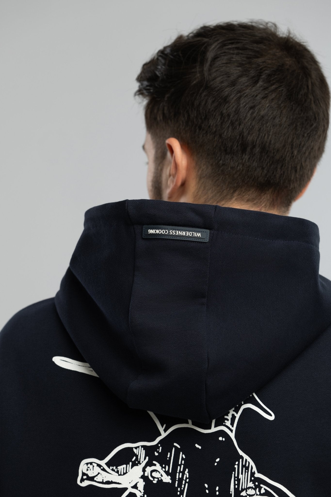 EU Pure Cotton Navy Hoodie Inspired by Mickey the Goat (Navy Blue Mickey Side Logo) - Home&Wild