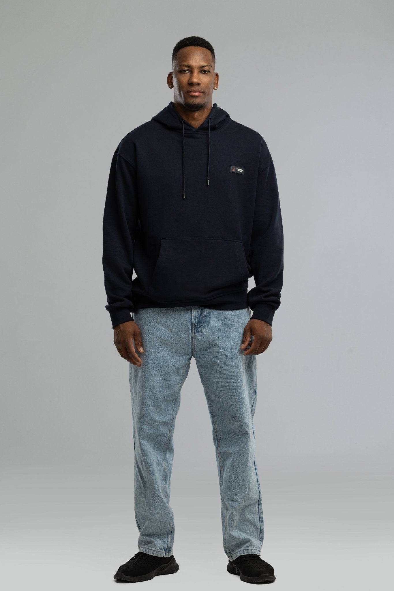 EU Pure Cotton Navy Hoodie Inspired by Mickey the Goat (Navy Blue Mickey Side Logo) - Home&Wild