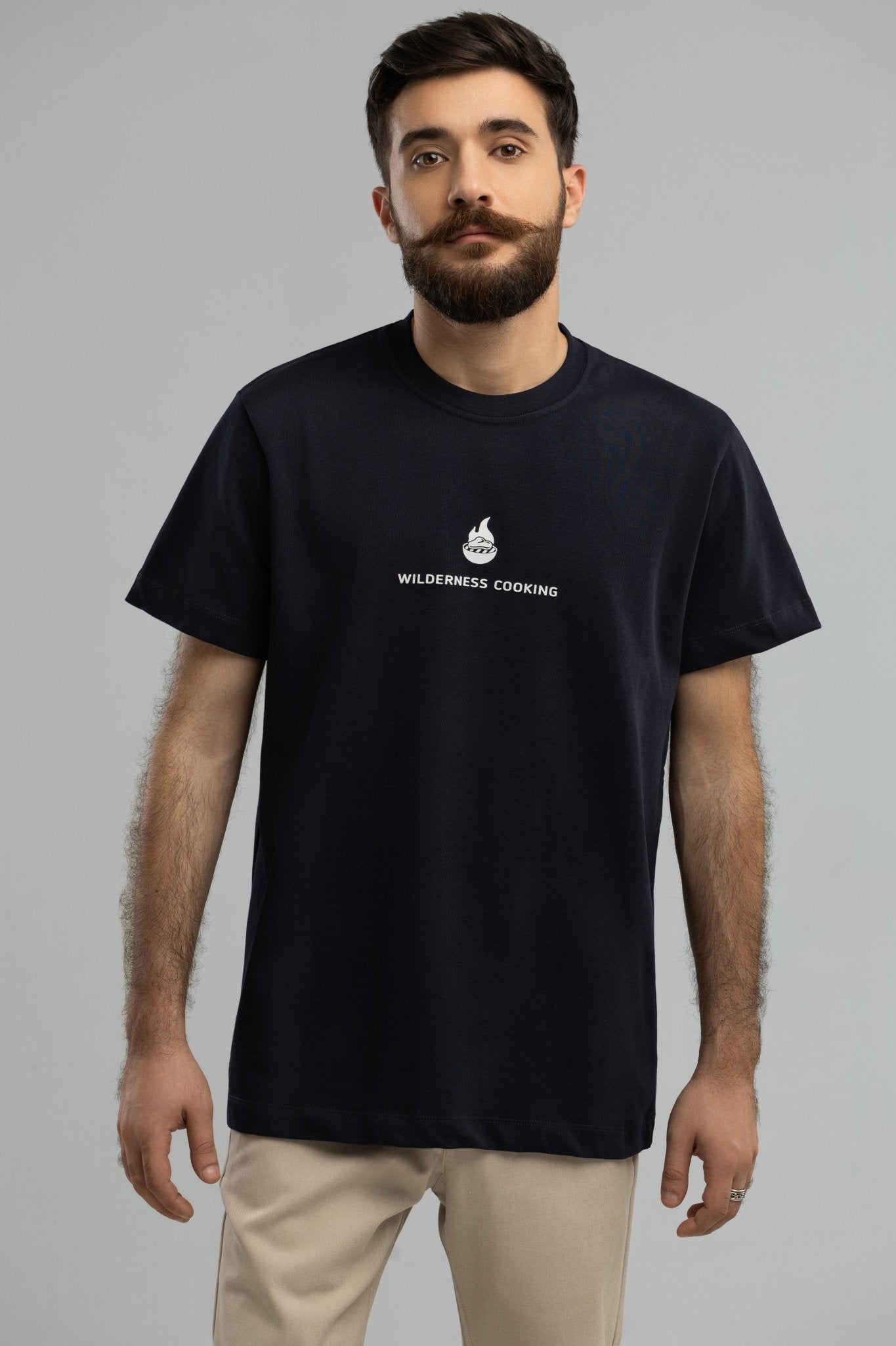 EU Wilderness Cooking Navy Blue T-Shirt Inspired by Mickey the Goat - Home&Wild