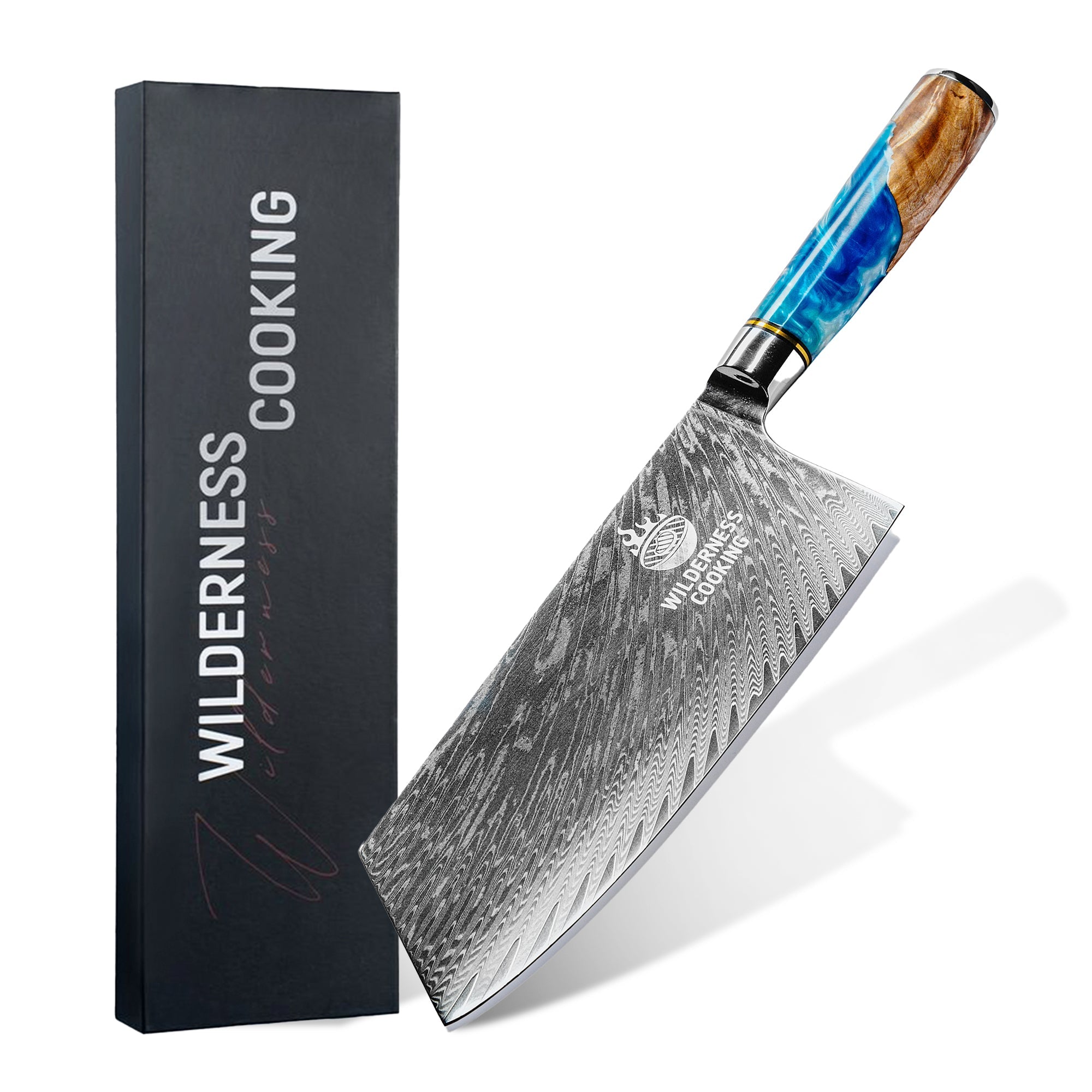 Premium Damascus Cleaver Knife in Gift Box EU - Home&Wild