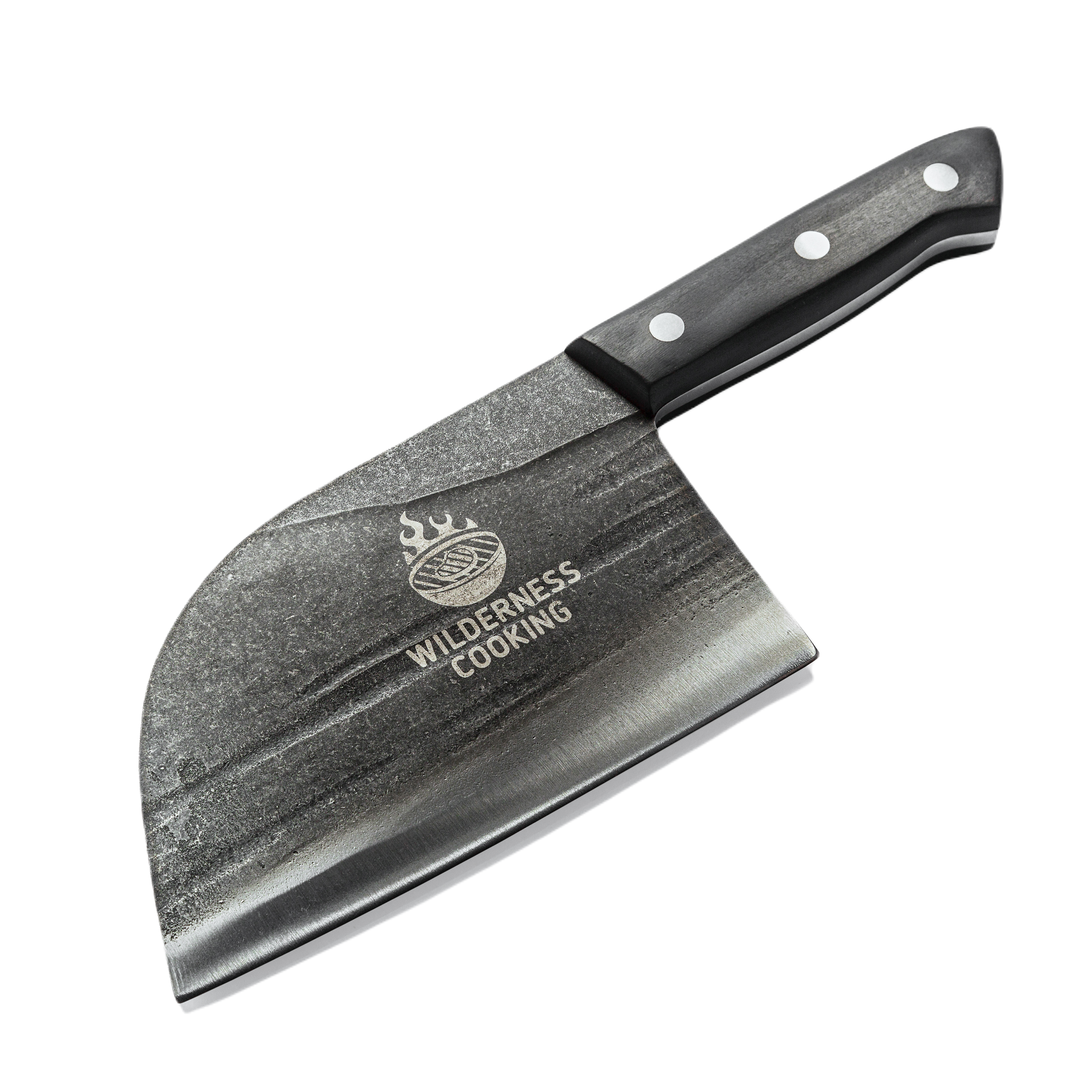 Nóż Cleaver w starym stylu z eko-skórzaną osłwą z paskiem