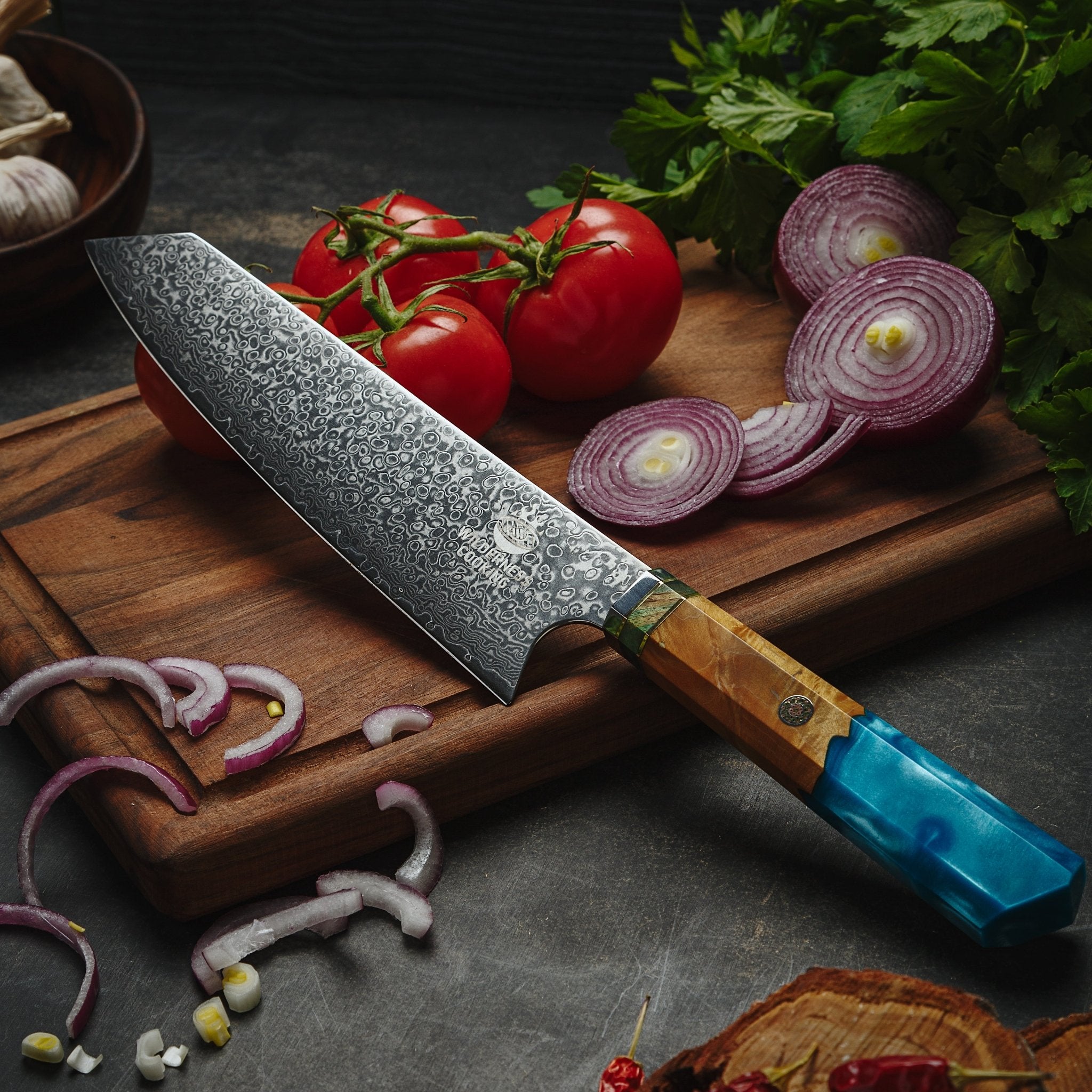 Premium Damascus Kiritsuke Head Chef Knife - Home&Wild
