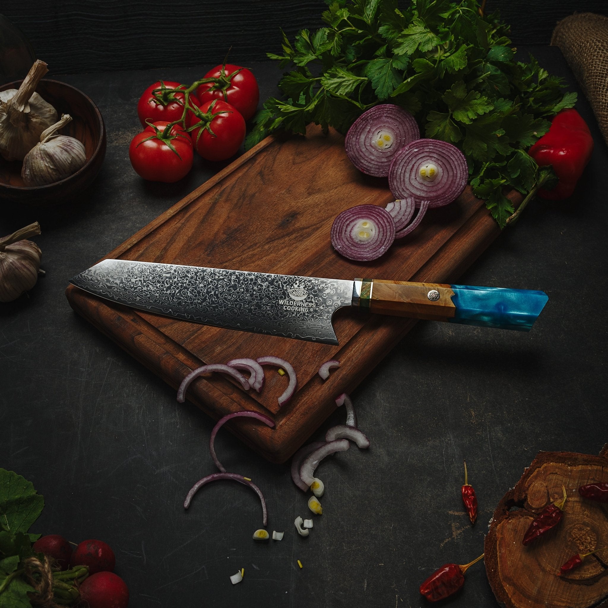 Premium Damascus Kiritsuke Head Chef Knife - Home&Wild